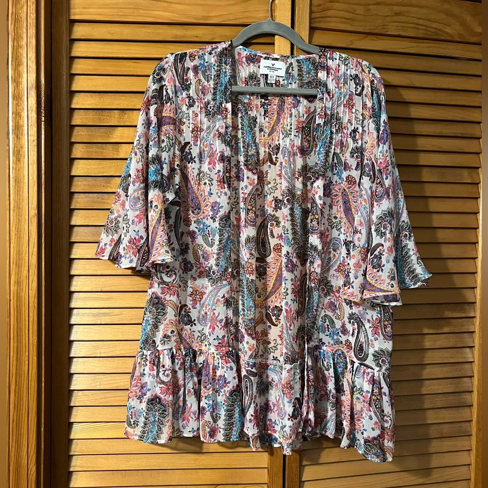 American Eagle Outfitters Multicolor Paisley Kimono